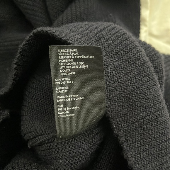 COS navy cropped sweater, size XS - Picture 7 of 10